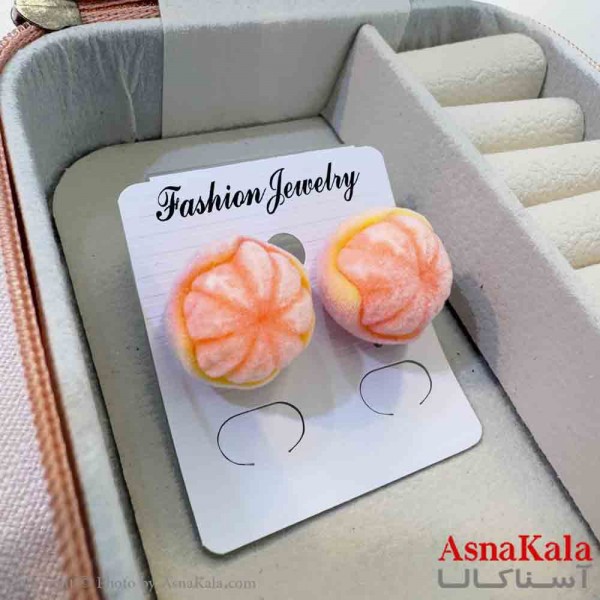 گوشواره استیل فانتزی زنانه مدل نارنگی کد GSH151217W