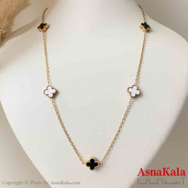 گردنبند زنانه شیک استیل مدل ونکلیف  کد GNB161435W