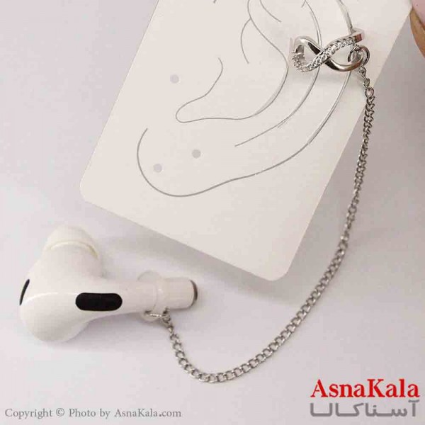 گوشواره ایرکاف ایرپاد طرح بینهایت  دخترانه استیل کد GSH151237W