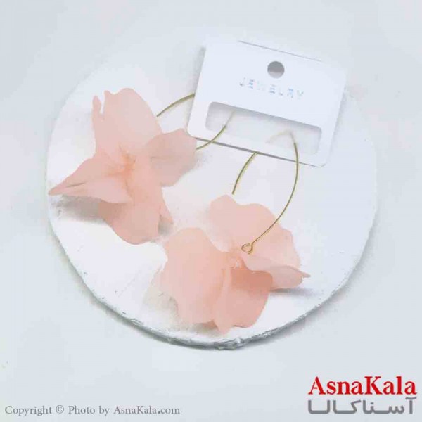 گوشواره استیل فانتزی زنانه مدل گلبرگ کالباسی کد GSH151271W