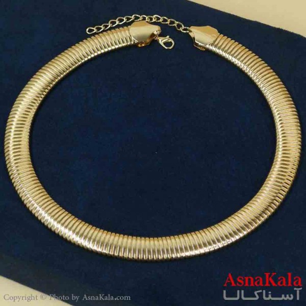 گردنبند طوق دخترانه پینترستی استیل مدل ماری طلایی کد GNB161465W
