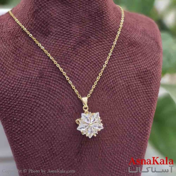 گردنبند چرخشی دخترانه شیک استیل مدل جواهری کد GNB161483W