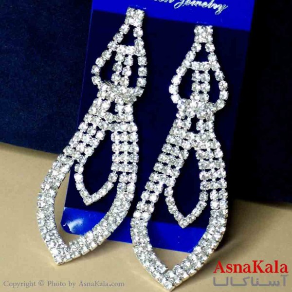 گوشواره استیل شیک زنانه مدل جواهری کد GSH151303W