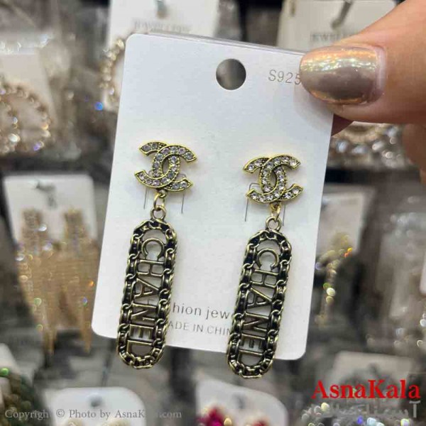 گوشواره استیل شیک دخترانه مدل شنل  کد GSH151353W