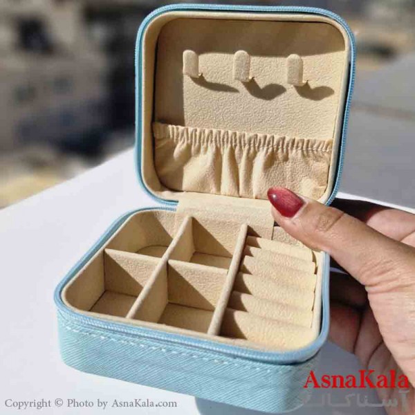 جعبه جواهرات پینترستی رنگ آبی  کد HAIR131010W