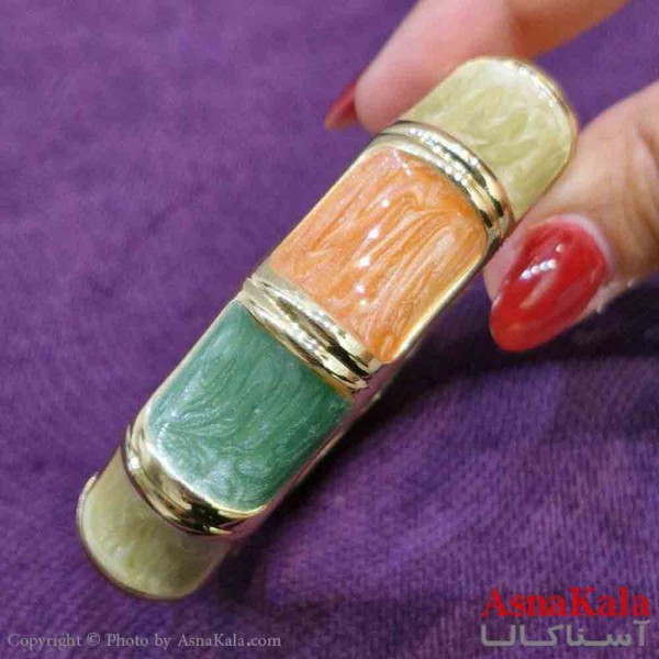 بنگل مینیمال دخترانه استیل 316 مدل مینا کاری رنگی کد DSB181025W