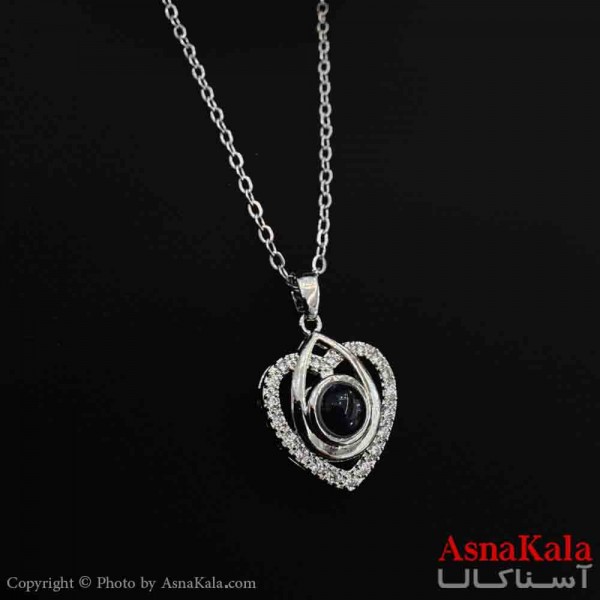 گردنبند تلسکوپی دوستت دارم به صد زبان دنیا طرح قلب  کد GNB161559W
