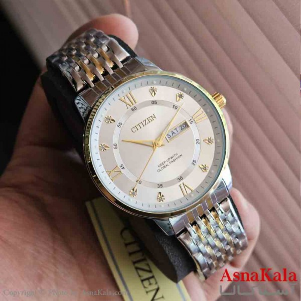 ساعت مچی مردانه سیتیزن مدل پودگار دارای روز شمار و ایام هفته و موتور کوارتز کد WTCH11289W