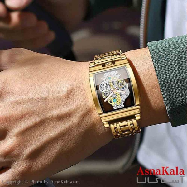 ساعت مردانه بین باند صفحه نمایش چرخ دنده ای و پشت و رو نمایان موتور کوارتز کد WTCH11297W