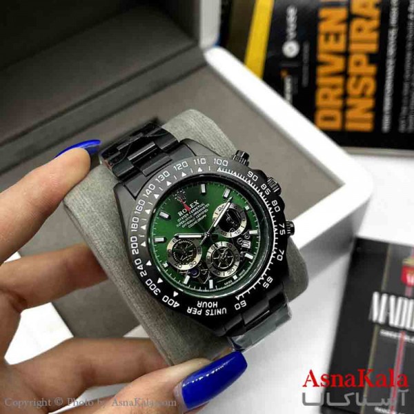 ساعت مردانه رولکس دیتونا قاب کربنی قفل رولکسی شیشه کریستا ل  تاچیمتر کرانوگراف دارای روز شمار  کد WTCH11301W