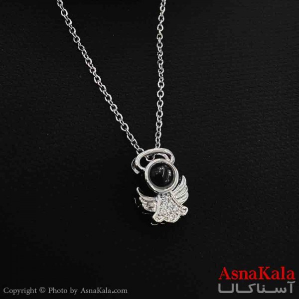 گردنبند تلسکوپی دوستت دارم به صد زبان دنیا طرح فرشته  کد GNB161578W
