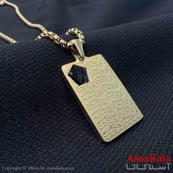 گردنبند مردانه و پسرانه استیل مدل رولکس کد GNB161592W