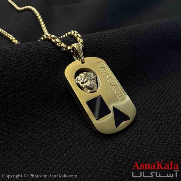 گردنبند مردانه و پسرانه استیل مدل ورساچه کد GNB161593W