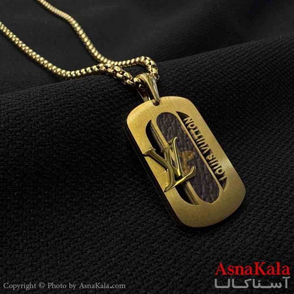 گردنبند مردانه و پسرانه استیل مدل لویی ویتون کد GNB161597W
