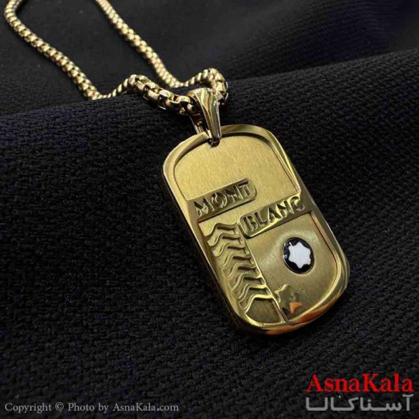 گردنبند مردانه و پسرانه استیل مدل مونت بلنک کد GNB161598W