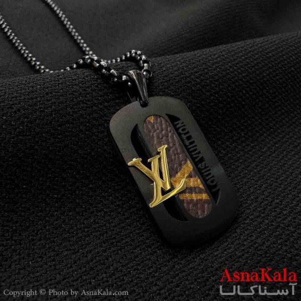 گردنبند مردانه و پسرانه استیل مدل لویی ویتون کد GNB161603W