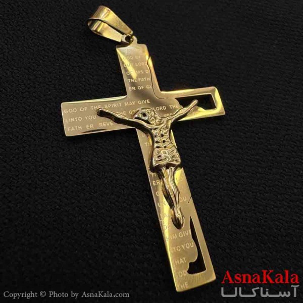 آویز گردنبند مردانه طرح صلیب کد GNB161620W