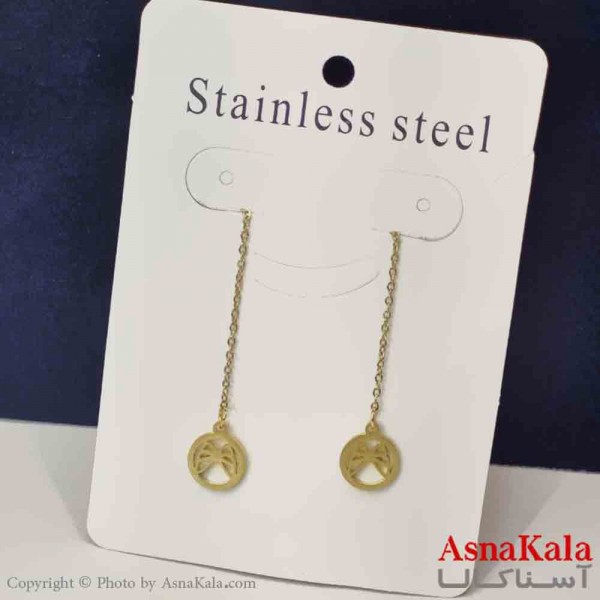 گوشواره دخترانه مدل ایرکاف پروانه بخیه استیل 316 کد GSH151449W