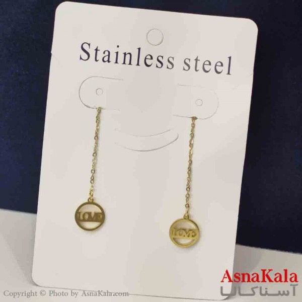 گوشواره دخترانه مدل ایرکاف عشق بخیه استیل 316 کد GSH151450W