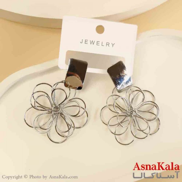 گوشواره استیل مینیمال دخترانه مدل گل کد GSH151495W