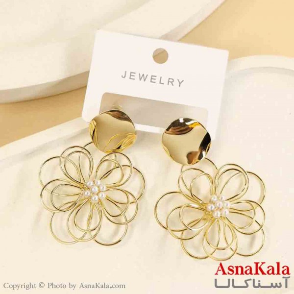 گوشواره استیل مینیمال دخترانه مدل گل کد GSH151513W