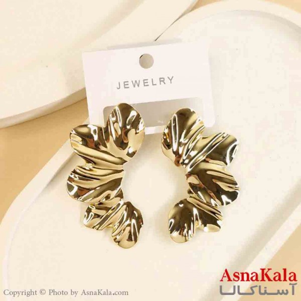 گوشواره استیل مینیمال دخترانه مدل هلالی کد GSH151514W