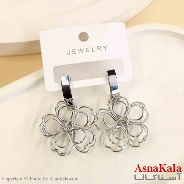 گوشواره استیل مینیمال دخترانه مدل گل  کد GSH151532W