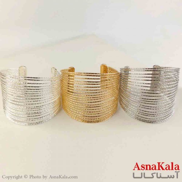 بنگل مینیمال دخترانه استیل مدل خطی کد DSB181071W