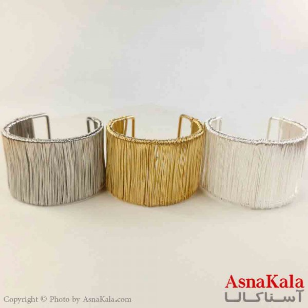 بنگل مینیمال دخترانه استیل مدل حصیری کد DSB181072W