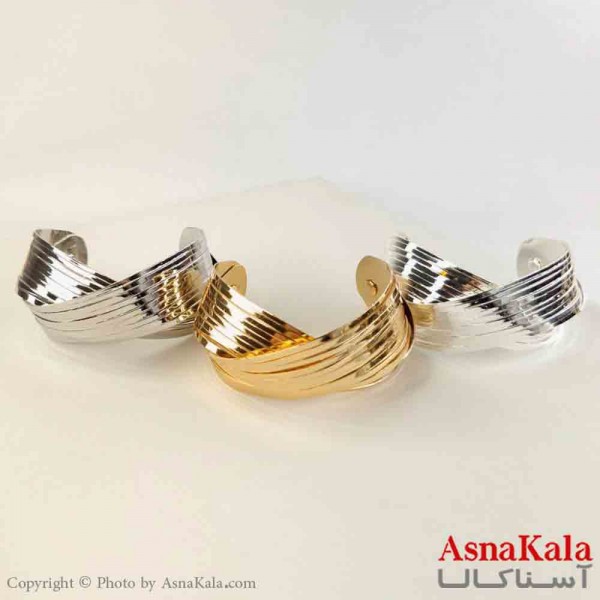 بنگل مینیمال دخترانه استیل مدل پیچی کد DSB181074W