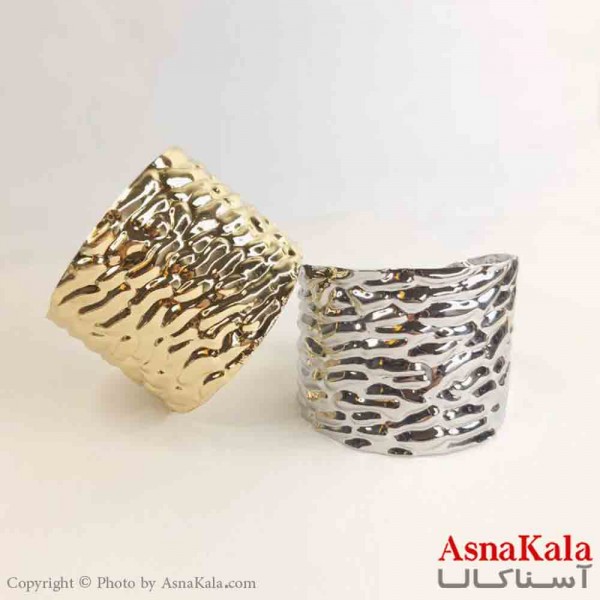 بنگل مینیمال دخترانه استیل مدل موج کد DSB181075W