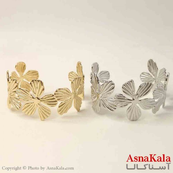 بنگل مینیمال دخترانه استیل مدل گل کد DSB181078W