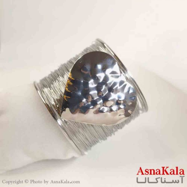 بنگل مینیمال دخترانه استیل مدل حصیری قلبی کد DSB181080W