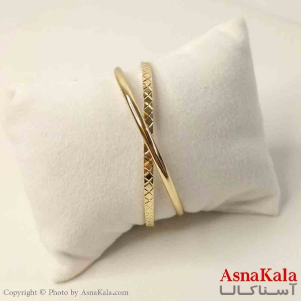 بنگل مینیمال دخترانه استیل مدل ضربدر کد DSB181085W