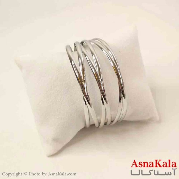 بنگل مینیمال دخترانه استیل مدل نقره ای  کد DSB181090W