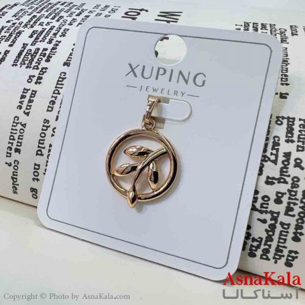 آویز ژوپینگ مینیمال دخترانه مدل برگ طلایی کد GNB161638W