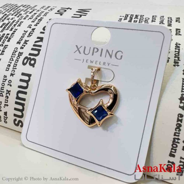 آویز ژوپینگ مینیمال دخترانه مدل قلب نگینی کد GNB161649W