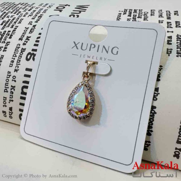 آویز ژوپینگ مینیمال دخترانه مدل اشک نگینی کد GNB161661W