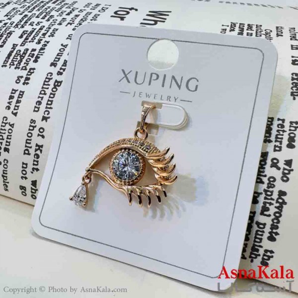 آویز ژوپینگ مینیمال دخترانه مدل چشم نگینی کد GNB161674W