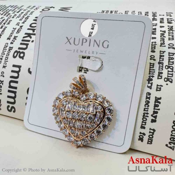 آویز ژوپینگ مینیمال دخترانه مدل قلب نگینی کد GNB161675W