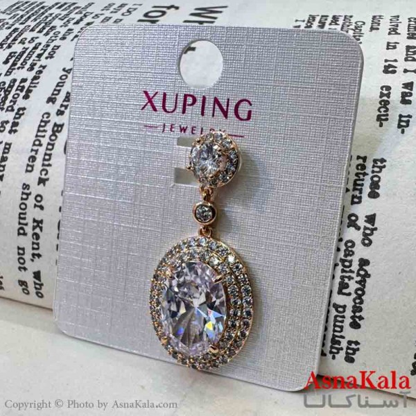 آویز ژوپینگ مینیمال دخترانه مدل نگینی کد GNB161676W