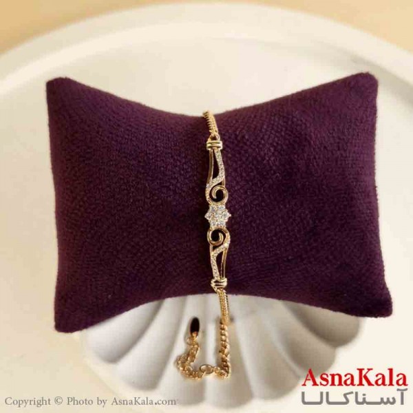 دستبند زنانه ژوپینگ پینترستی مدل طلایی کد DSB181099W