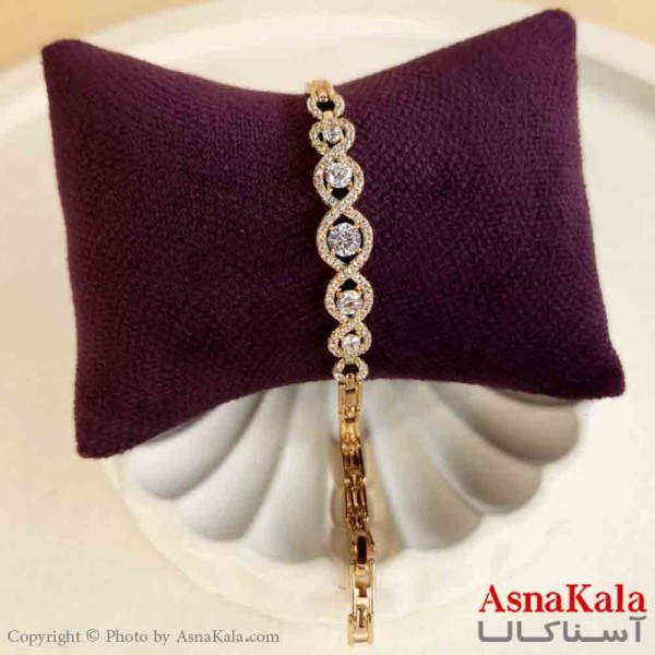 دستبند زنانه ژوپینگ پینترستی مدل نگینی کد DSB181106W