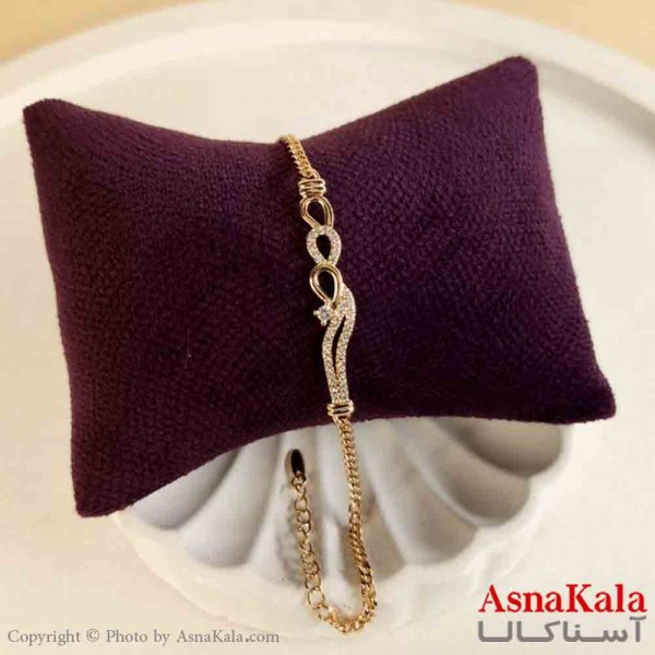 دستبند زنانه ژوپینگ پینترستی مدل طرحدار طلایی کد DSB181109W