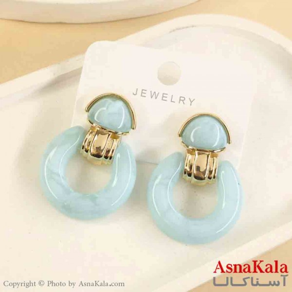 گوشواره استیل مینیمال دخترانه مدل گرد فانتزی کد GSH151557W