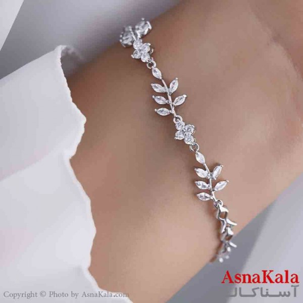 دستبند دخترانه پینترستی استیل مدل جواهری کد DSB181123W