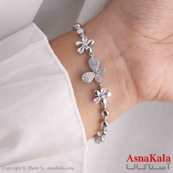 دستبند دخترانه پینترستی استیل مدل پروانه  کد DSB181129W