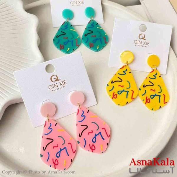 گوشواره تابستانی استیل مینیمال دخترانه مدل لوزی کد GSH151563W