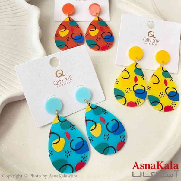 گوشواره تابستانی استیل مینیمال دخترانه مدل اشک کد GSH151564W