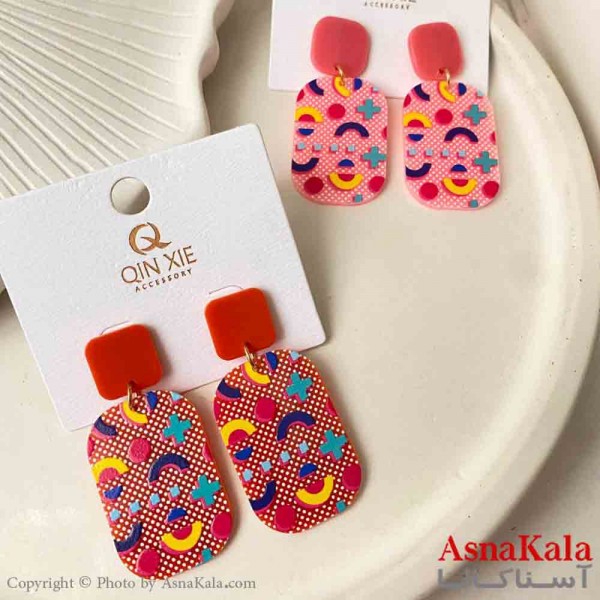 گوشواره تابستانی استیل مینیمال دخترانه مدل بیضی کد GSH151568W